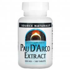 По д'арко, Pau D'Arco, Source Naturals, 500 мг, 100 таблеток