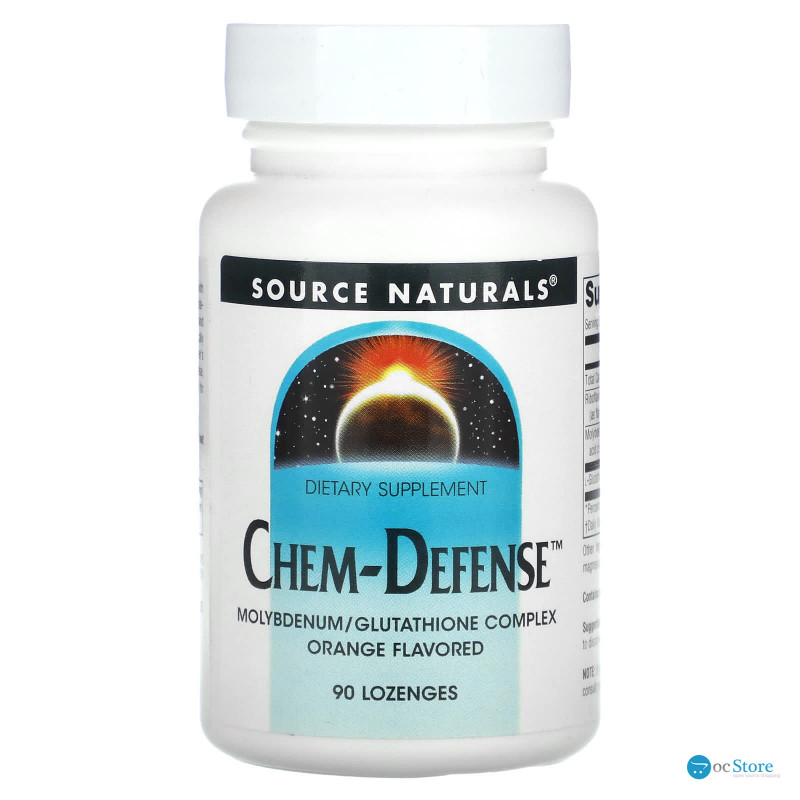 Молібден, Chem-Defense, Source Naturals, смак апельсина, 90 льодяників
