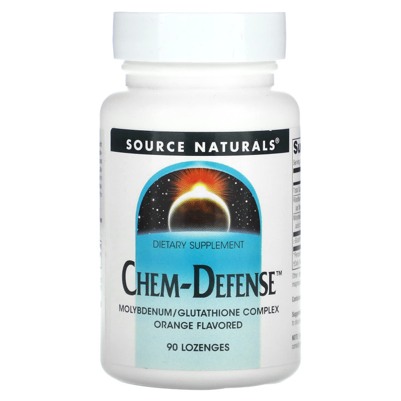 Молібден, Chem-Defense, Source Naturals, смак апельсина, 90 льодяників