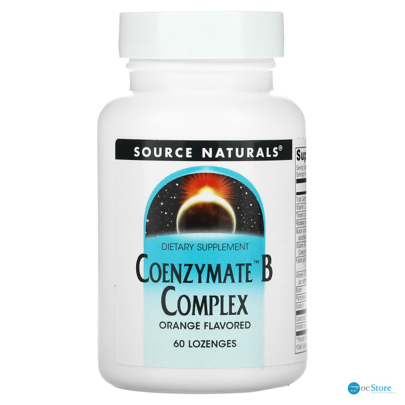 Вітамін В (комплекс), Coenzymate B Complex, Source Naturals, апельсин, сублінгвальний, 60 льодяників