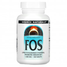 Фруктоолігосахариди (FOS), Source Naturals,  1000 мг, 100 таблеток