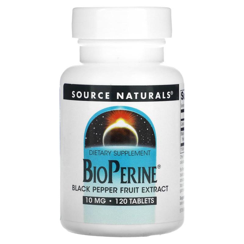 Біоперін (Bioperine), Source Naturals, 10 мг, 120 таблеток