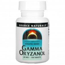 Гамма орізанол, Gamma Oryzanol, Source Naturals, 60 мг, 100 таблеток