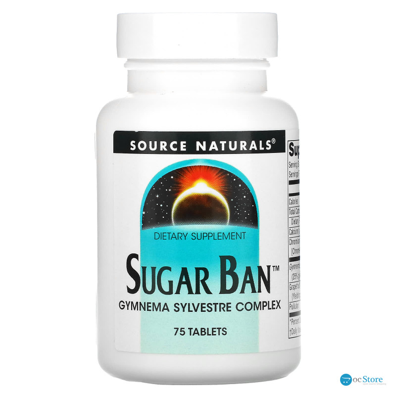 Засіб для зниження цукру в крові, Sugar Ban, Source Naturals, 75 таблеток