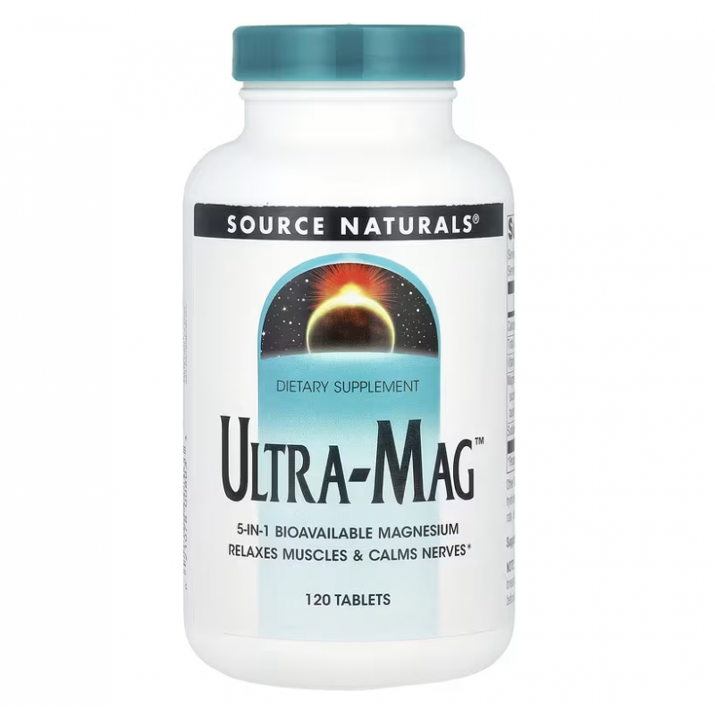 Магній (ультра), Ultra-Mag, Source Naturals, 120 таблеток