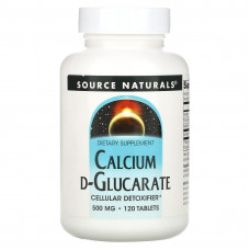 Кальцій Д-глюкарат, Calcium D-Glucarate, Source Naturals, 1000 мг, 120 таблеток (500 мг у таблетці)