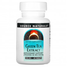 Зелений чай екстракт (Green Tea Extract), Source Naturals, 100 мг, 60 таблеток