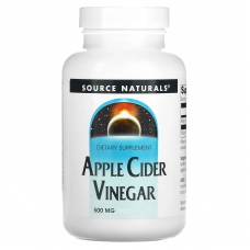 Яблучний оцет, Apple Cider Vinegar, Source Naturals, 500 мг, 90 таблеток