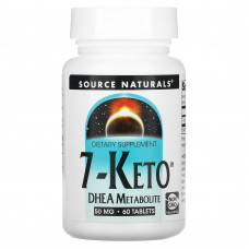 7 кето ДГЕА метаболіт, 7-Keto DHEA Metabolite, Source Naturals, 50 мг, 60 таб.
