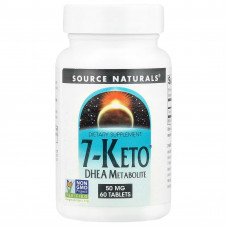 7 кето ДГЕА метаболіт, 7-Keto DHEA Metabolite, Source Naturals, 50 мг, 60 таблеток