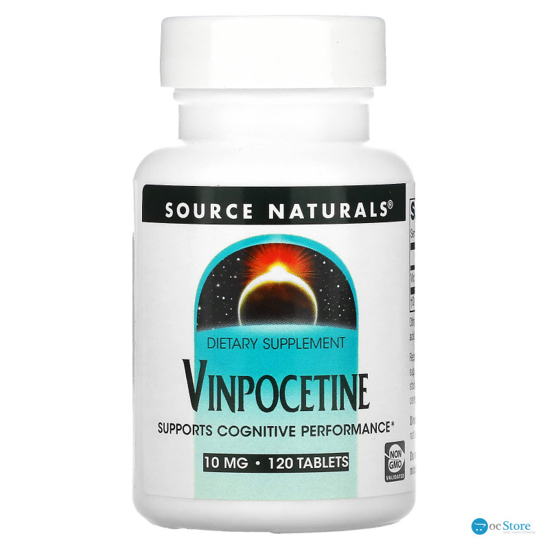 Вітаміни для мозку, Vinpocetine, Source Naturals, 10 мг, 120 таблеток