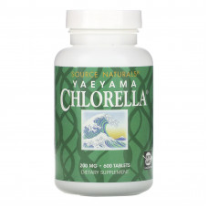 Хлорелла, Yaeyama Chlorella, Source Naturals, 600 таблеток (200 мг на таблетку)