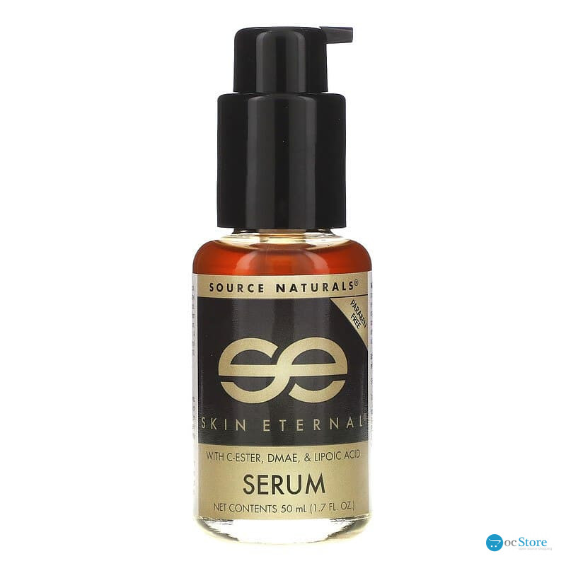 Сироватка для обличчя, Skin Eternal Serum, Source Naturals, з C-естером, ДМАЕ та липоєвою кислотою, 50 мл
