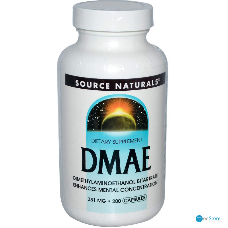 DMAE (диметиламіноетанол), Source Naturals, 351 мг, 200 капсул