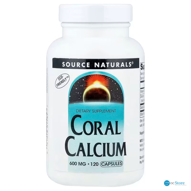Кораловий кальцій, Coral Calcium, Source Naturals, 120 капсул (600 мг на капсулу)