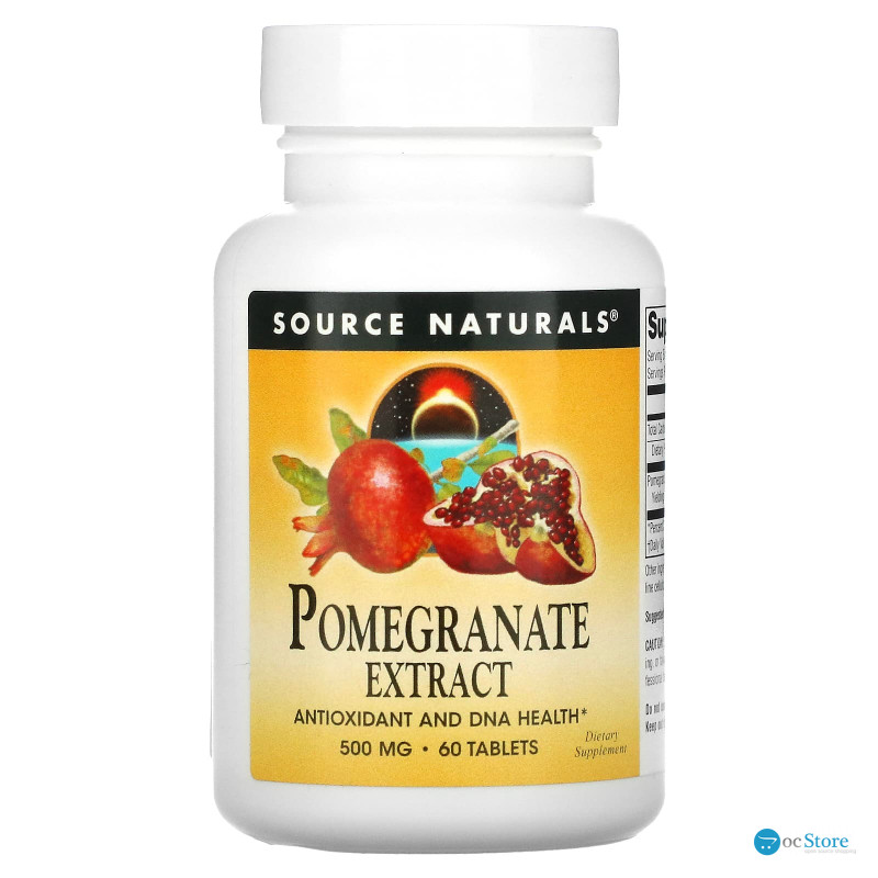 Екстракт граната, Pomegranate Extract, Source Naturals, 500 мг, 60 таблеток