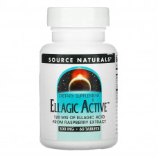 Листя малини, Ellagic, Source Naturals, екстракт, 300 мг, 60 таб.