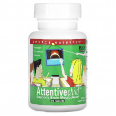 Уважна дитина, Attentive Child, Source Naturals, 60 таблеток