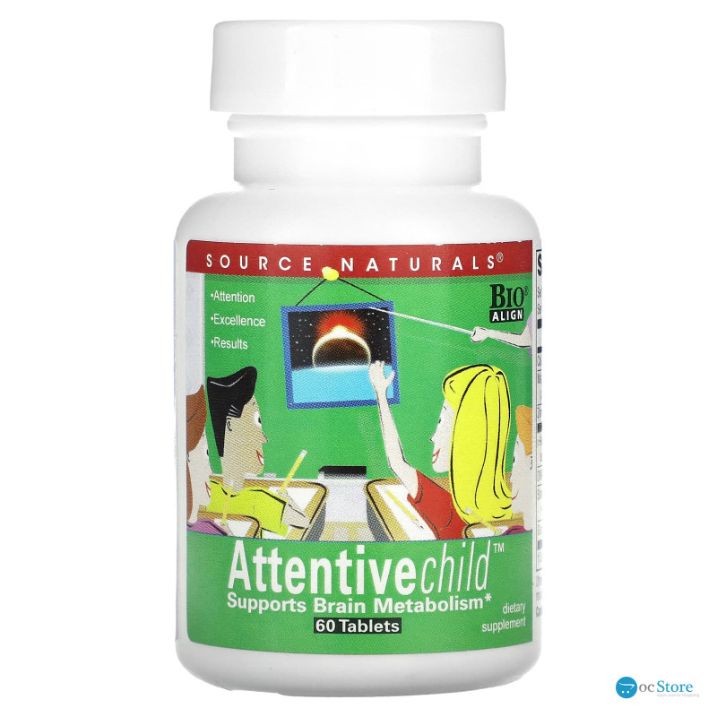 Уважна дитина, Attentive Child, Source Naturals, 60 таблеток