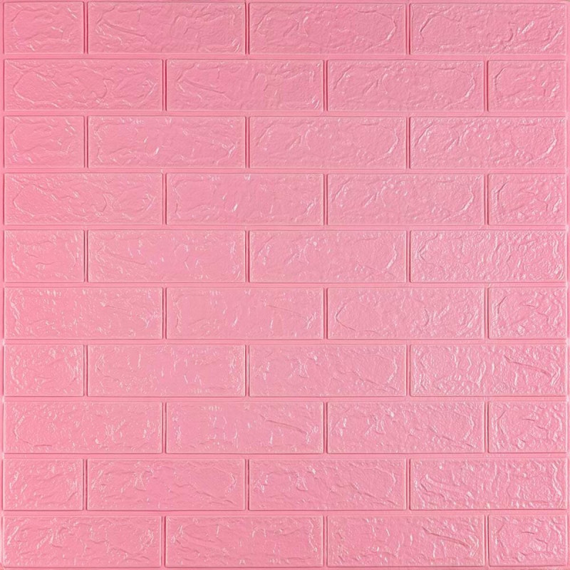 3D панель самоклеюча 700х770х3мм цегла Рожевий (004-3) SW-00000231