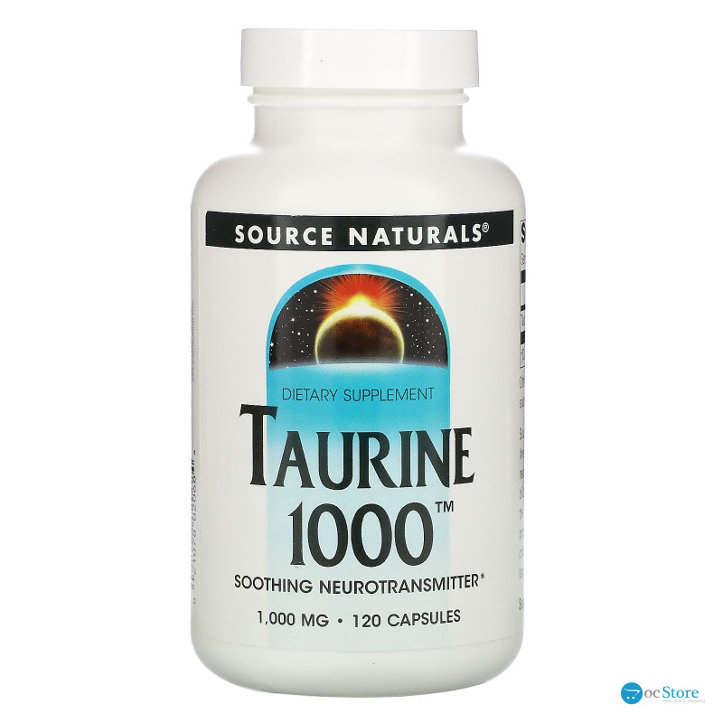 Таурин, Taurine 1000, Source Naturals, 1000 мг, 120 капсул