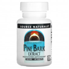 Екстракт соснової кори, Pine Bark Extract, Source Naturals, 150 мг, 60 таблеток