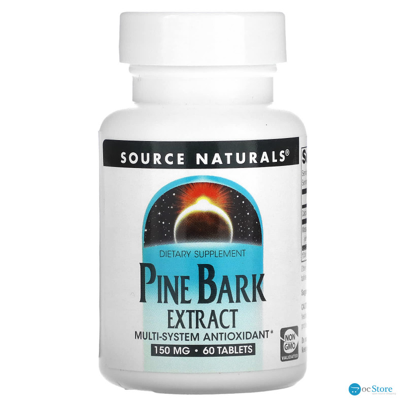 Екстракт соснової кори, Pine Bark Extract, Source Naturals, 150 мг, 60 таблеток