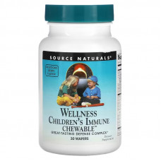 Зміцнення імунітету у дітей, Children's Immune Chewable, Source Naturals, з ягідним смаком, 30 жувальних цукерок