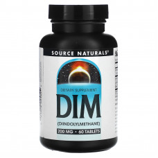 Диіндолілметан, DIM, Source Naturals, 200 мг, 60 таблеток
