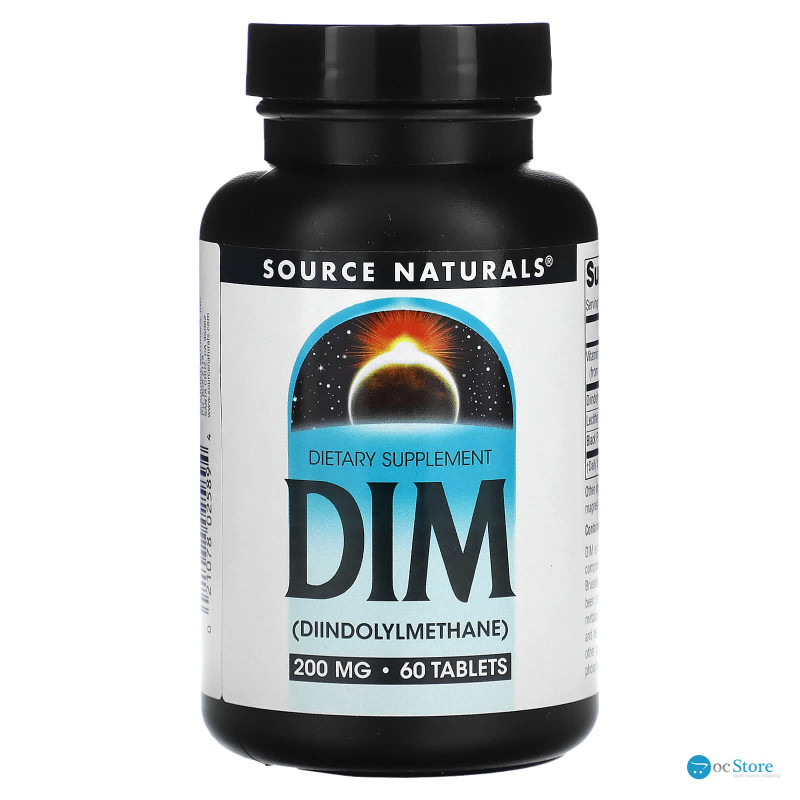 Диіндолілметан, DIM, Source Naturals, 200 мг, 60 таблеток