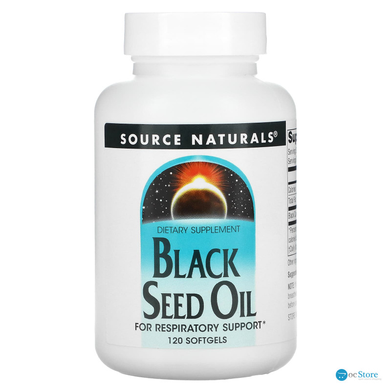 Масло насіння чорного кмину, Black Cumin Seed Oil, Source Naturals, 120 гелевих капсул
