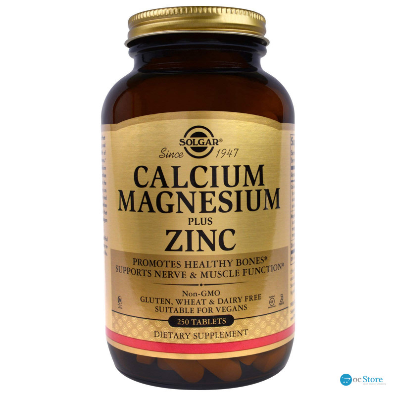 Кальцій магній цинк (Calcium Magnesium Zinc), Solgar, 250 таблеток