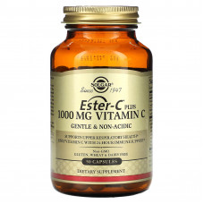 Вітамін С естер плюс, Ester-C Plus Vitamin C, Solgar, 1000 мг, 50 капсул