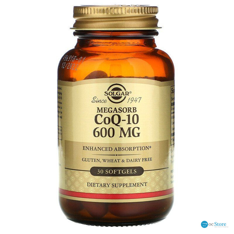 Коензим Q10, Megasorb CoQ-10, Solgar, 600 мг, 30 гелевих капсул