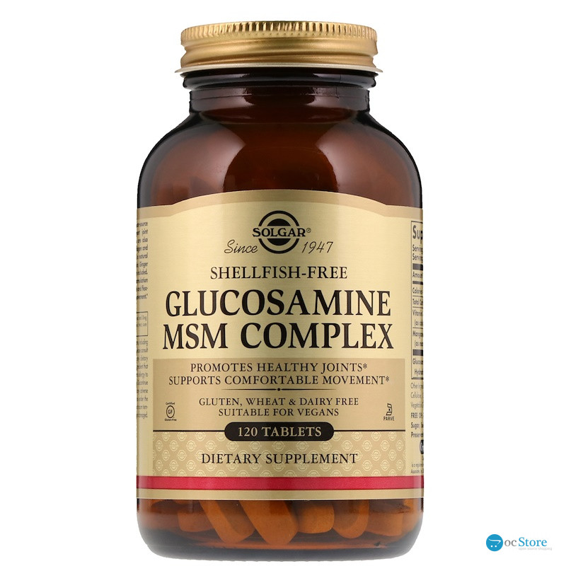 Глюкозамін МСМ комплекс, Glucosamine MSM, Solgar, 120 таблеток