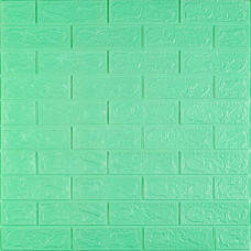 3D панель самоклеюча 700х770х3мм цегла М'ята (012-3) SW-00000233