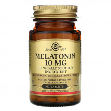 Мелатонін, Melatonin, Solgar, 10 мг, 60 таблеток