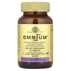 Омніум, мультивітаміни та мінерали, Omnium, Phytonutrient Complex, Solgar, 90 таблеток