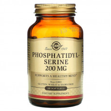 Фосфатидилсерін, Phosphatidylserine, Solgar, 200 мг, 60 гелевих капсул
