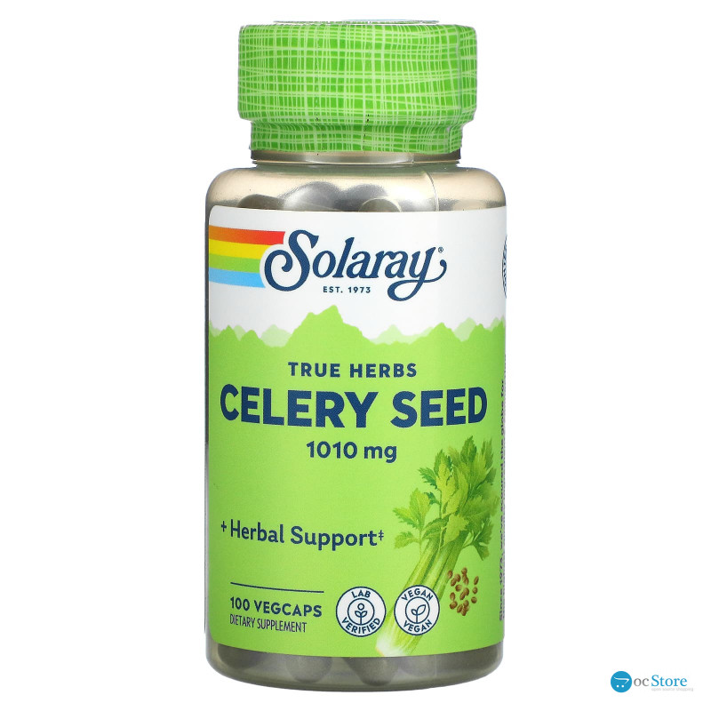Селера, Celery Seed, Solaray, 505 мг, 100 капсул