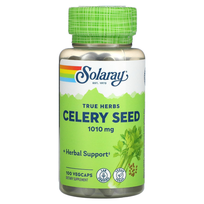 Селера, Celery Seed, Solaray, 505 мг, 100 капсул