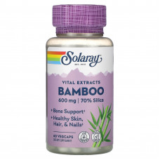 Бамбук, Bamboo, Solaray, екстракт стебла, 300 мг, 60 капсул