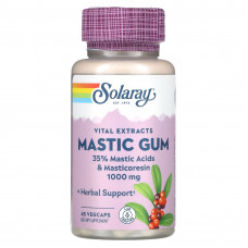 Смола мастикового дерева, екстракт, Mastic Gum, Solaray, 1000 мг, 45 вегетаріанських капсул (500 мг на капсулу)