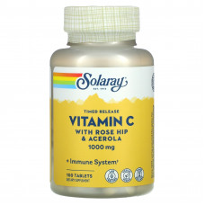 Вітамін С, двофазне вивільнення, Vitamin C, Solaray, 1000 мг, 100 таблеток