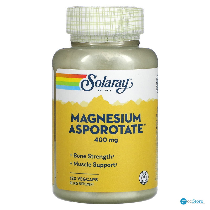 Магній аспартат, Magnesium Asporotate, Solaray, 120 капсул
