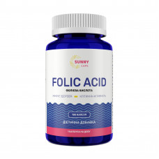 Фолієва кислота, Folic Acid Powerfull, Sunny Caps, 400 мкг, 100 капсул