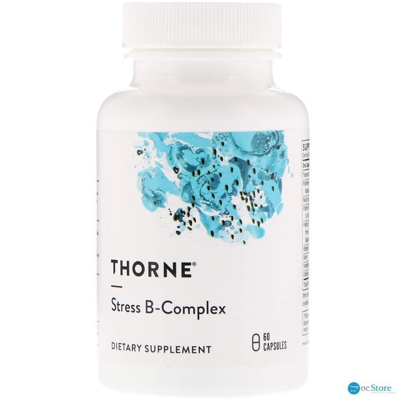 Стрес В-комплекс, Stress B-Complex, Thorne, 60 капсул