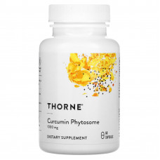 Фітосома куркуміну, Curcumin Phytosome, Thorne, 60 капсул (500 мг на капсулу)
