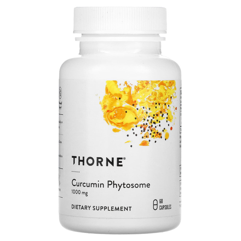 Фітосома куркуміну, Curcumin Phytosome, Thorne, 60 капсул (500 мг на капсулу)