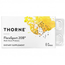 Пробіотики, FloraSport 20В, Thorne, 30 капсул